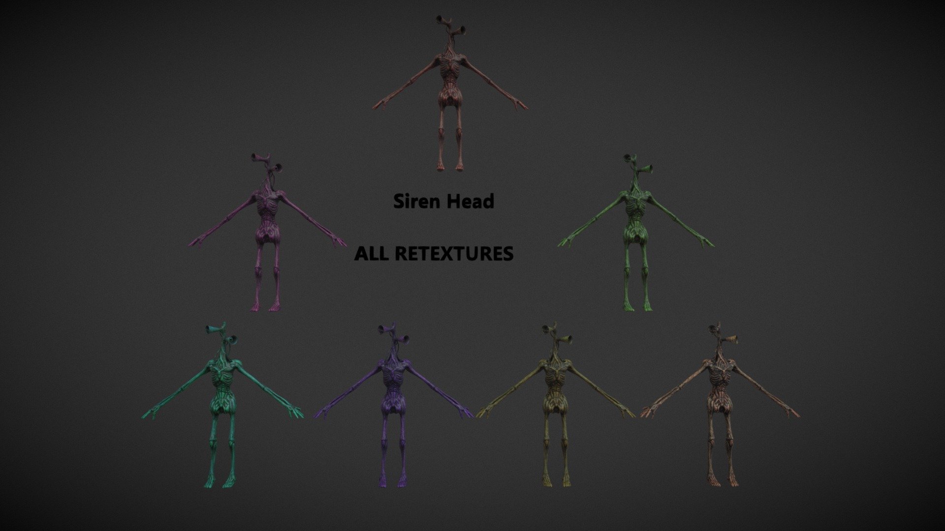 Siren Head ALL Retextures 3D model by Siren Head Roblox Official