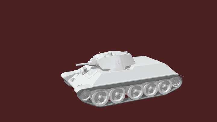 Tank А-32 3D Model