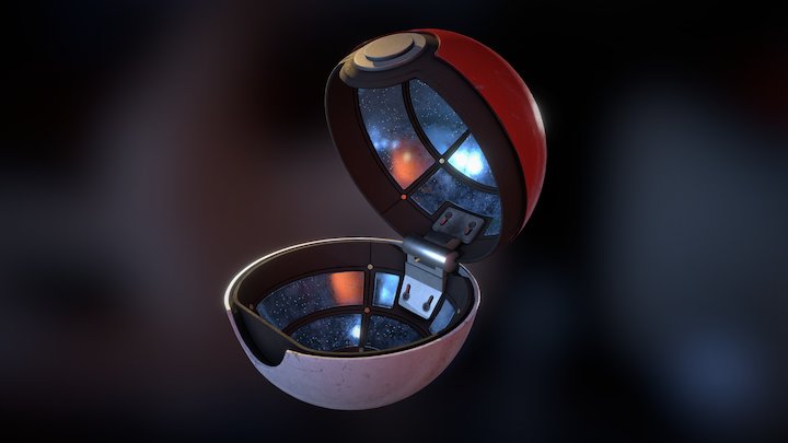 Pokeball (3ds Max + Substance Painter) 3D Model