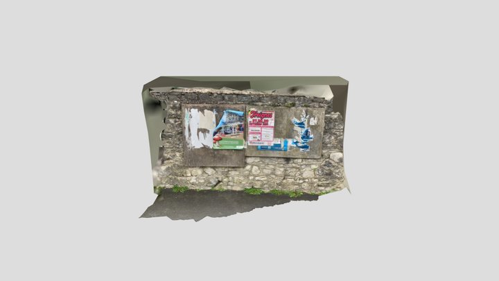 Announcement Wall 1 3D Model