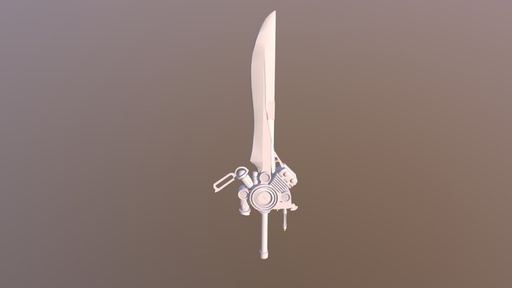 Final Fantasy Engine Sword 3D Model