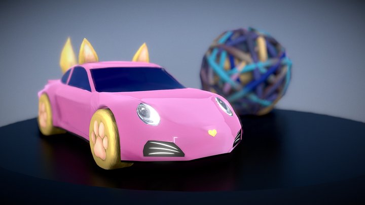 Hailey D'Angelo's Purrsche Cat Car 3D Model