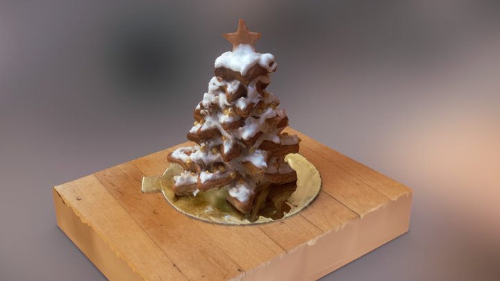gingerbread cookie christmas tree 3D Model