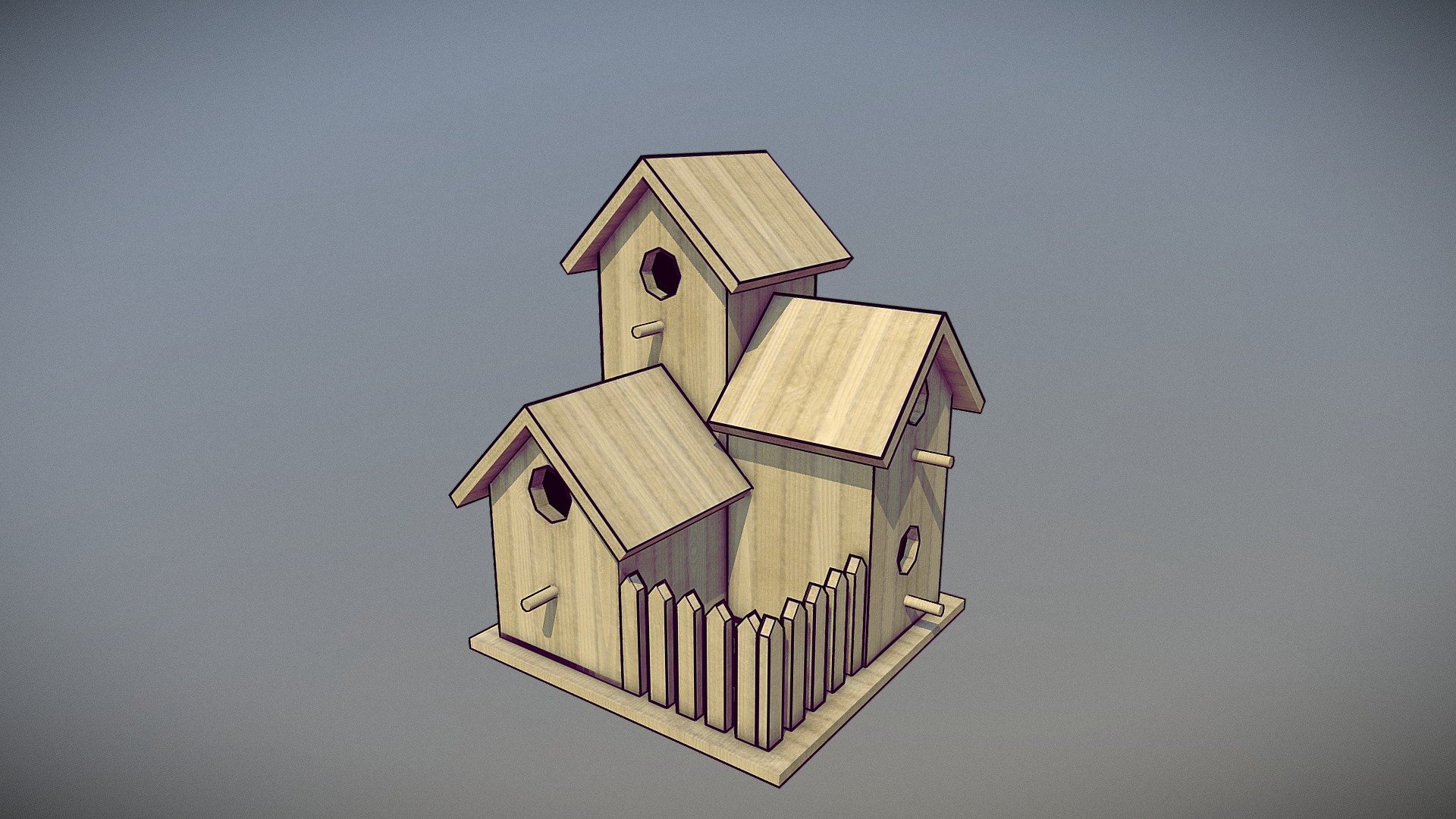 Birdhouse 2D - 3D model by winterfreshjess [69e83af] - Sketchfab