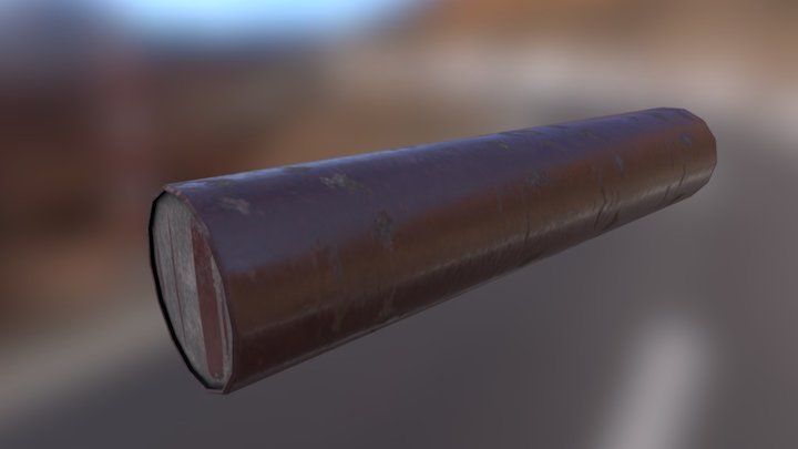 Sofa Short Pillow Decay 3D Model