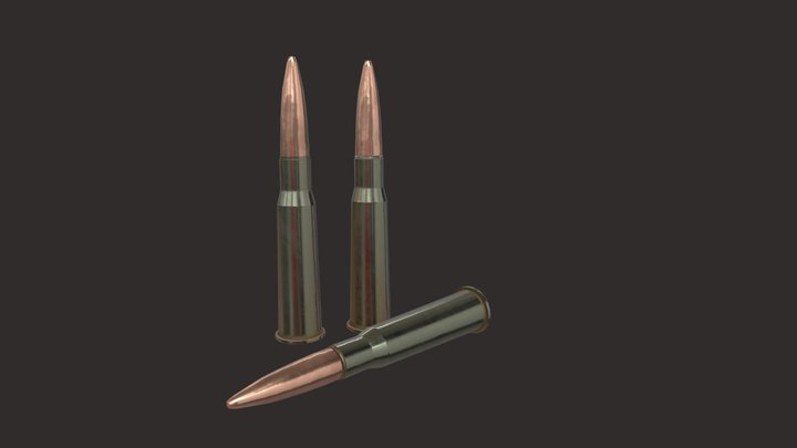 7.62 x 54R Nagant 3D Model