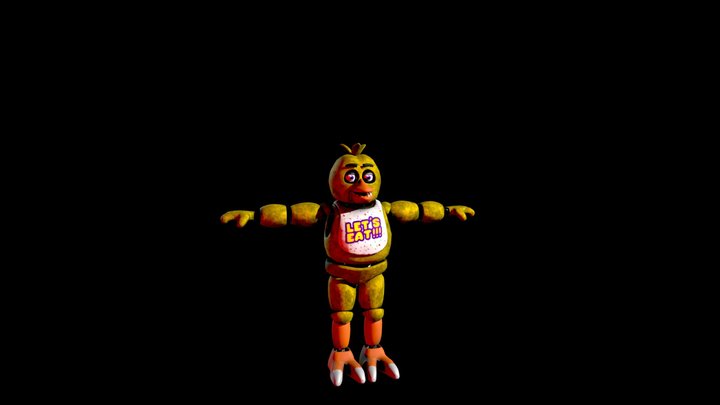 FNAF HW chica classic retexture 3D Model