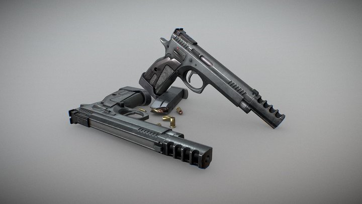 CZ 75 TS Czechmate - Presentation 3D Model