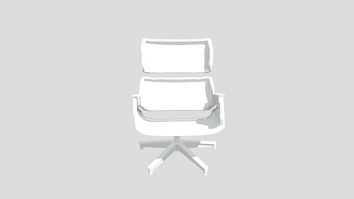 7_1_ White_ Chair 3D Model