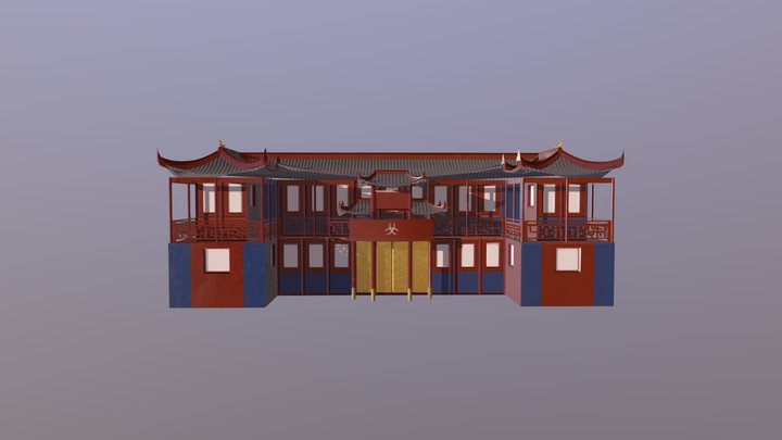 Asian Building 3D Model