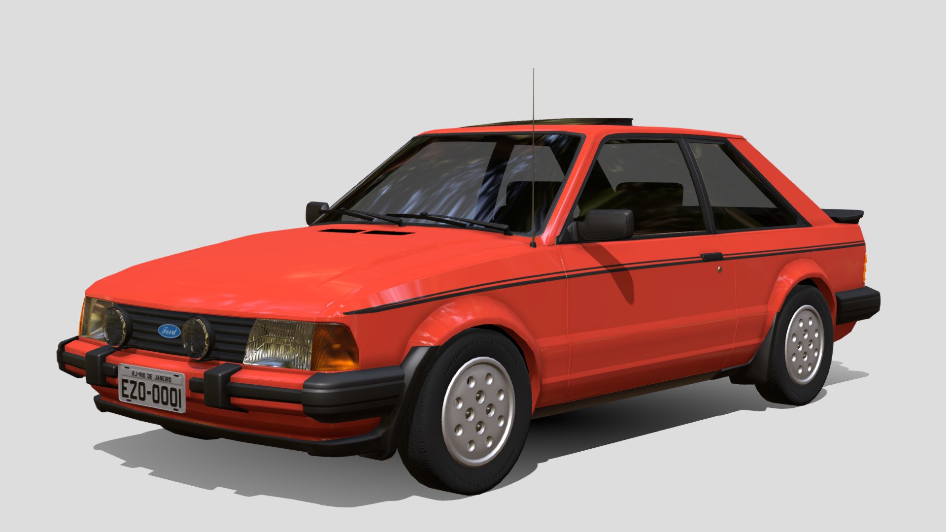 1986 Ford Escort XR3 Download Free 3D model by Ezo (EzoYEAHH