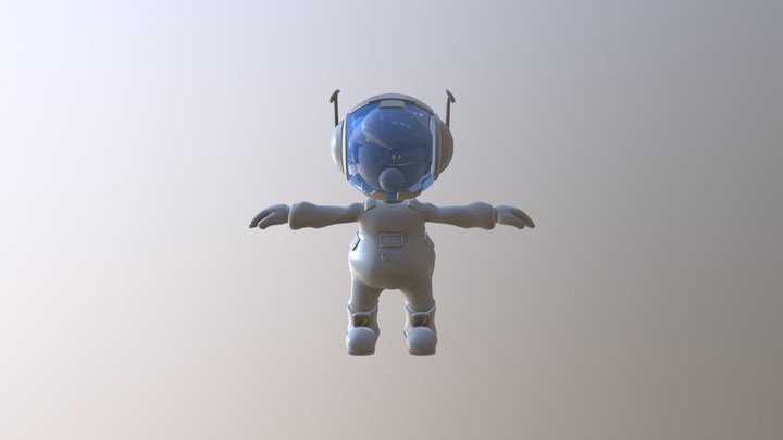 Some Cartoony astronaut 3D Model