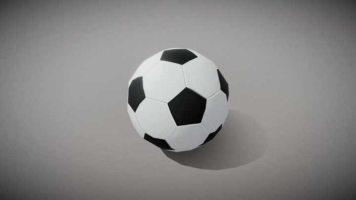 Low-Poly Football 3D Model