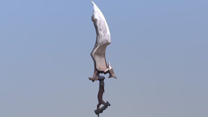 Fantasy Stone Sword 3D Model