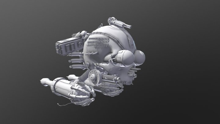 Skull, battle ship 3D Model