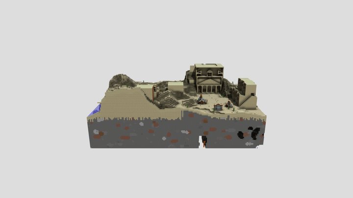 Minecraft: Nabataean Village (Desert Biome) 3D Model