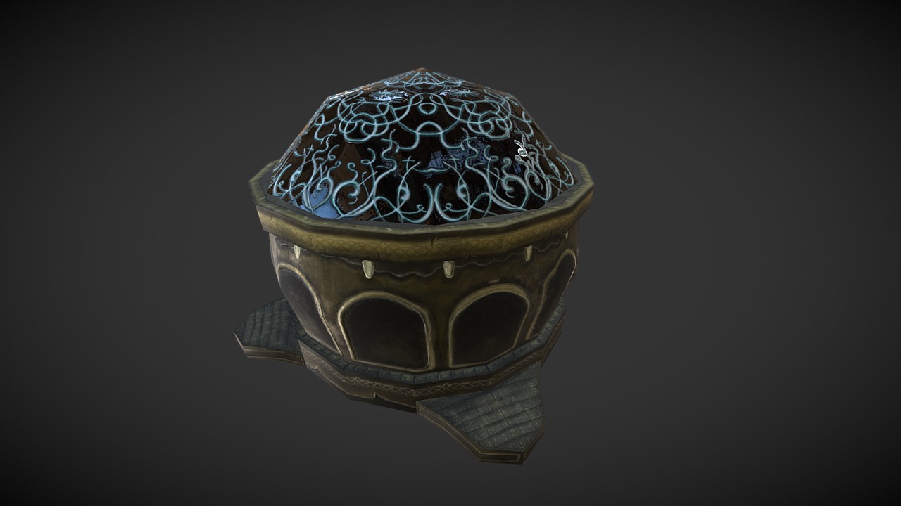 3D model RTS Fantasy Buildings – Elf Farm - This is a 3D model of the RTS Fantasy Buildings - Elf Farm. The 3D model is about a close-up of a mask.