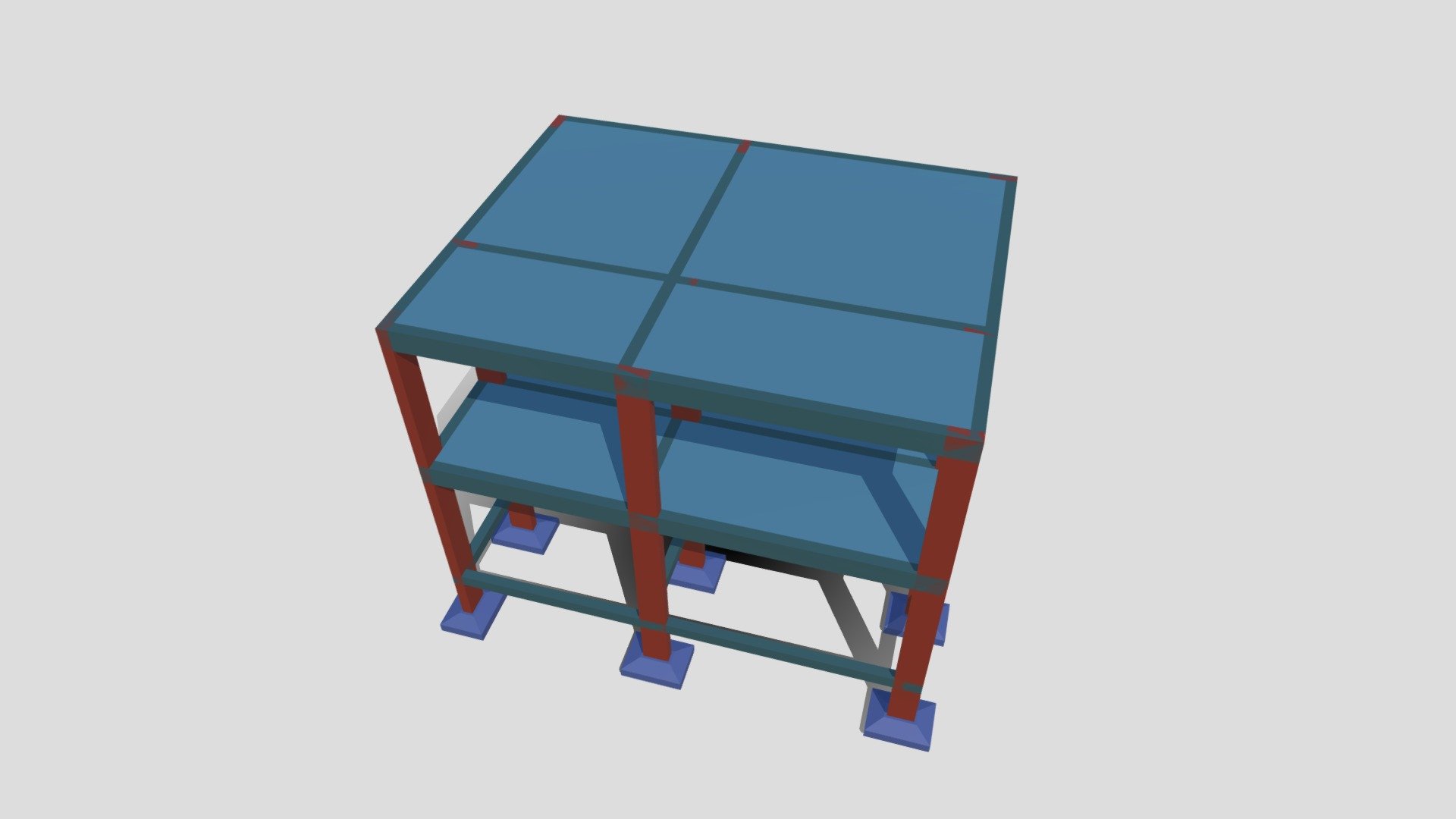 Pórtico 3D em concreto armado