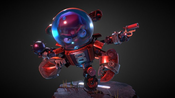 Octo-Robot 3D Model