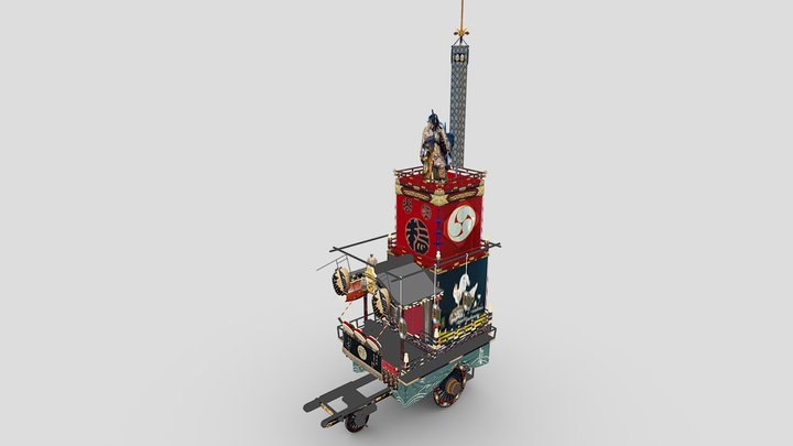 熊谷うちわ祭 第弐本町区　山車 3D Model