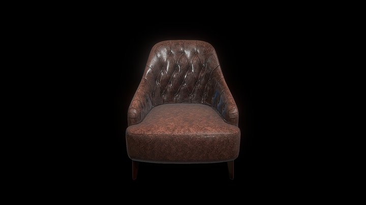 Oldfashioned armchair 3D Model