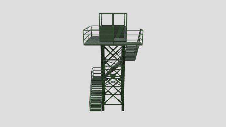 Watchtower for gtag fan game 3D Model