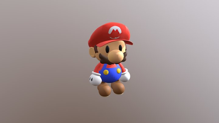 Paper Mario Jumping From One Place To Another 3D Model