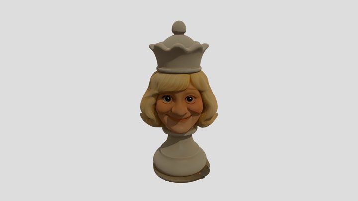 chess piece queen rose – Modelo 3D gratuito STL