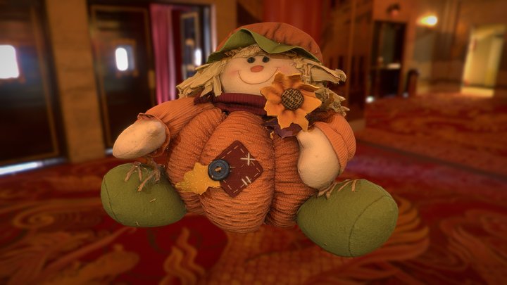 0002-05 Pumpkin Plushie (High Poly) 3D Model