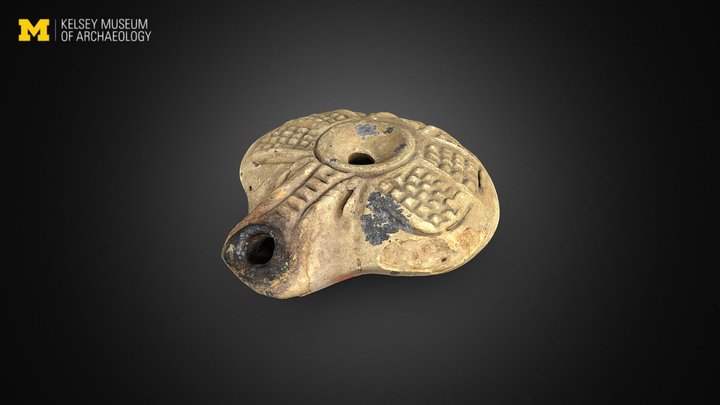 Egyptian "Frog" Oil Lamp 3D Model