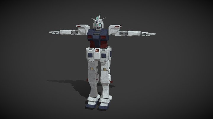 Full Armour Gundam 3D Model