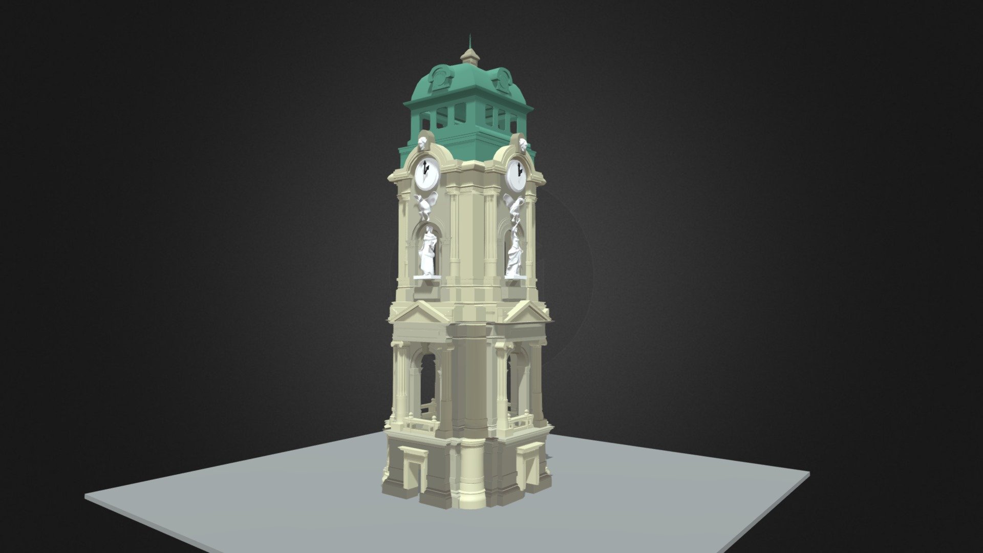 Reloj Monumental de Pachuca — Sketchfab embed 3D viewer