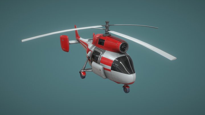 Helicopter | Game-ready | PBR | 4K 3D Model