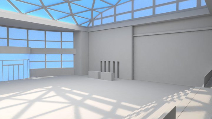 Lobby Lowpoly Test 3D Model