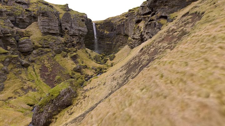 Icelandic Waterfall 3D scan - 1000k model 3D Model
