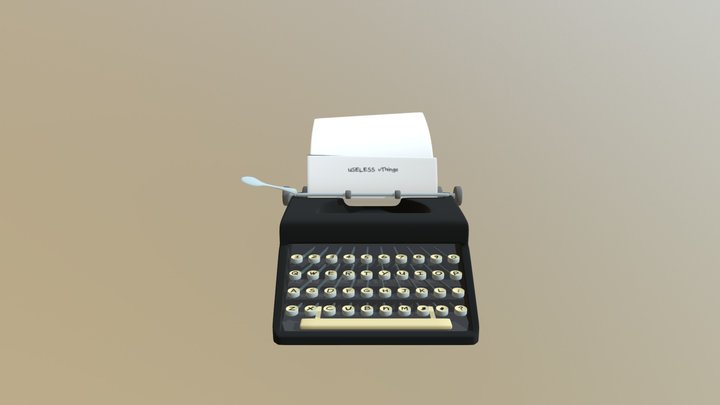 Typewriter Old 3D Model