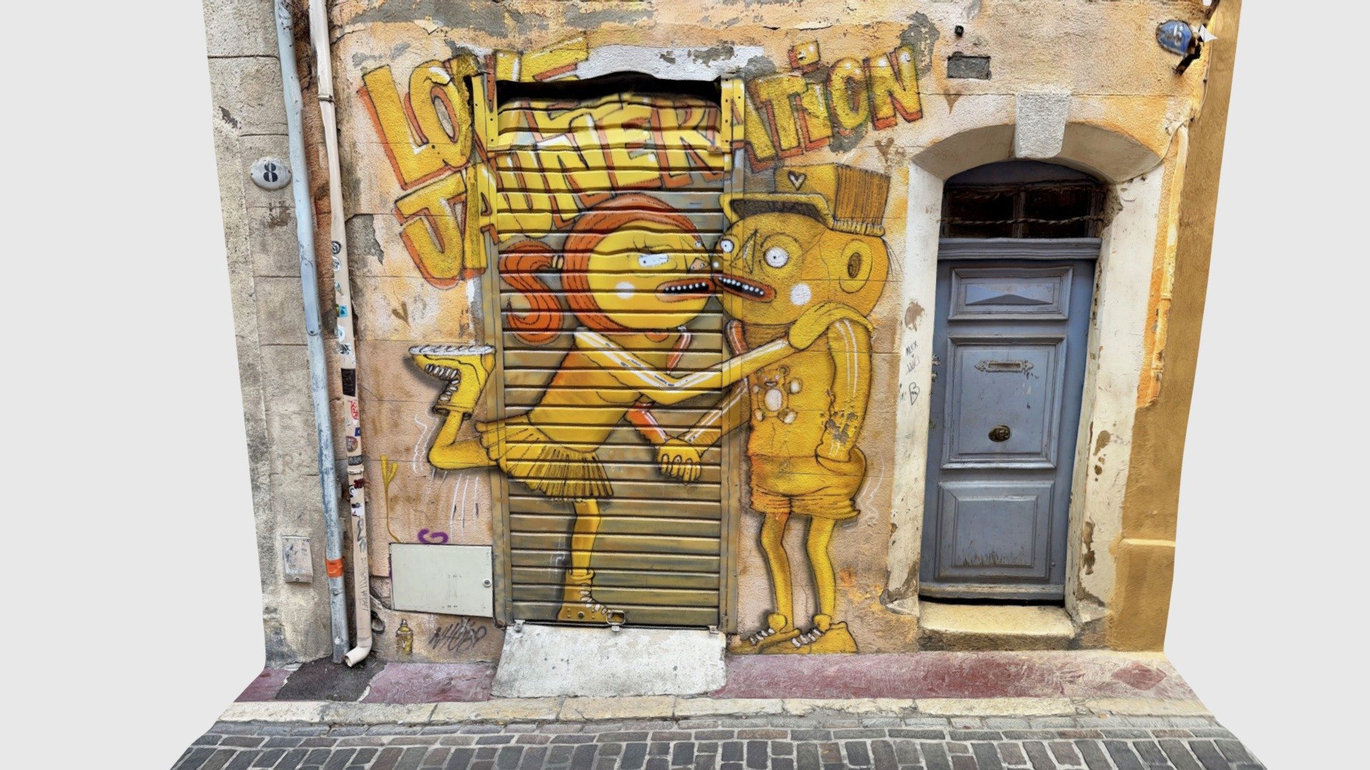 Graffiti in Le Panier neighborhood, Marseille — Sketchfab embed 3D viewer
