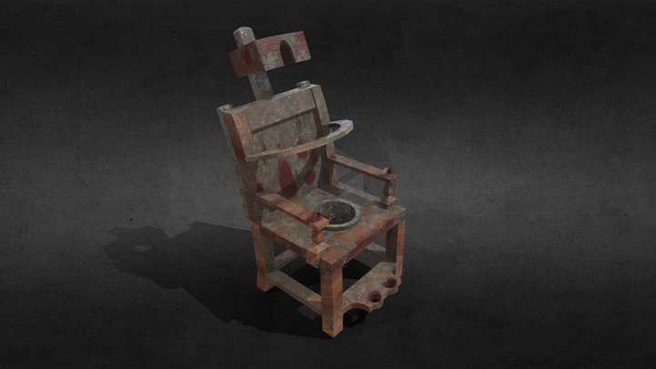Old Asylum Chair 3D Model