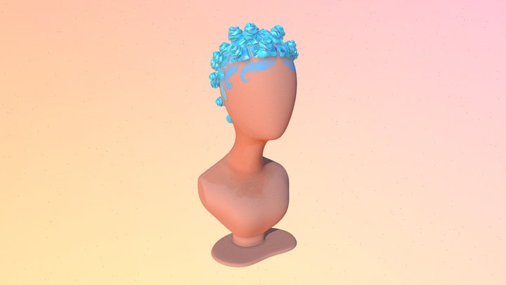 Poly Bantu Wig 3D Model