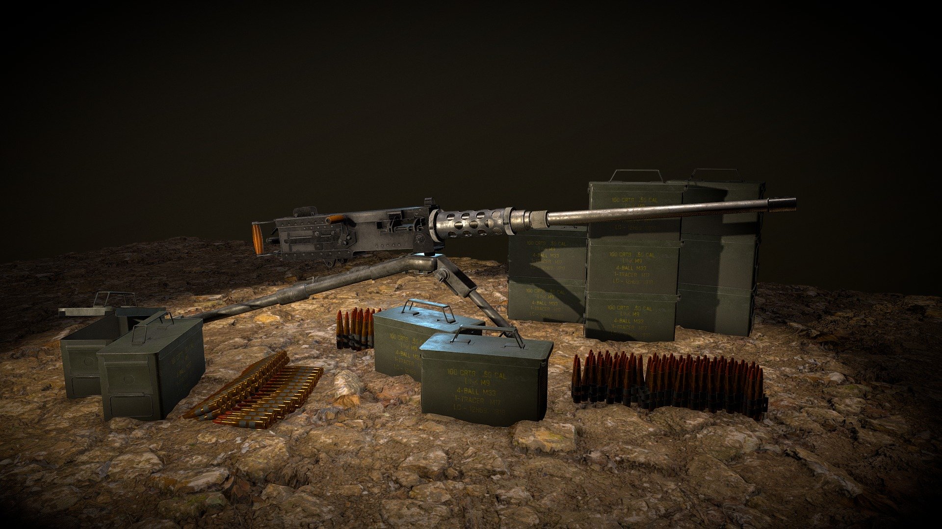 M2 Browning - 3D model by Victor.Vinicius.Silva [69f8e08] - Sketchfab