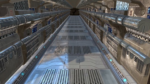 Scifi corridor inspired by Richard Tilbury 3D Model