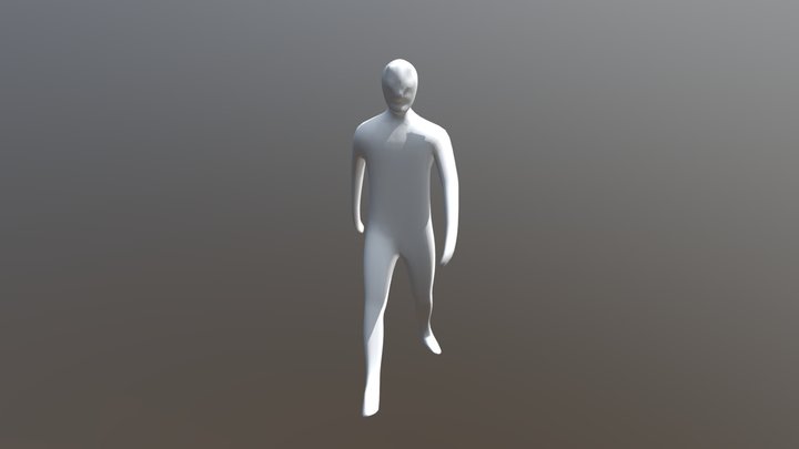 Low Poly Character Walk Cycle 3D Model