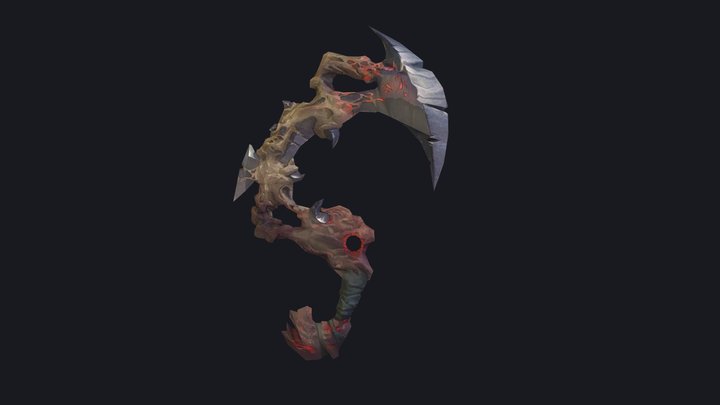 Organic stylised axe 3D Model