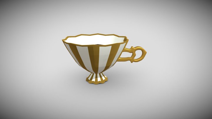 Tea Cup With Tea 3D Model