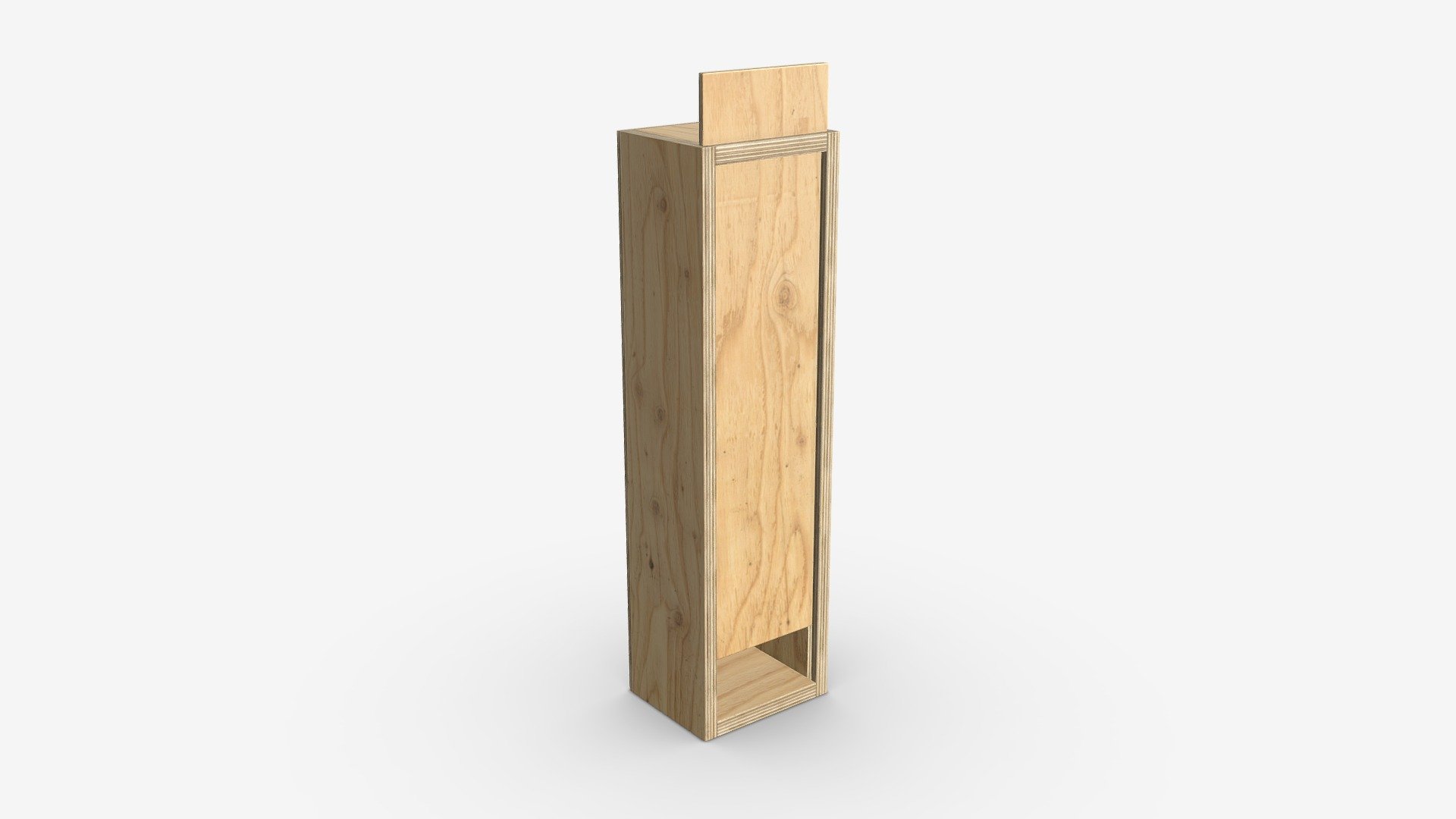 Wooden box for wine bottle - Buy Royalty Free 3D model by HQ3DMOD ...