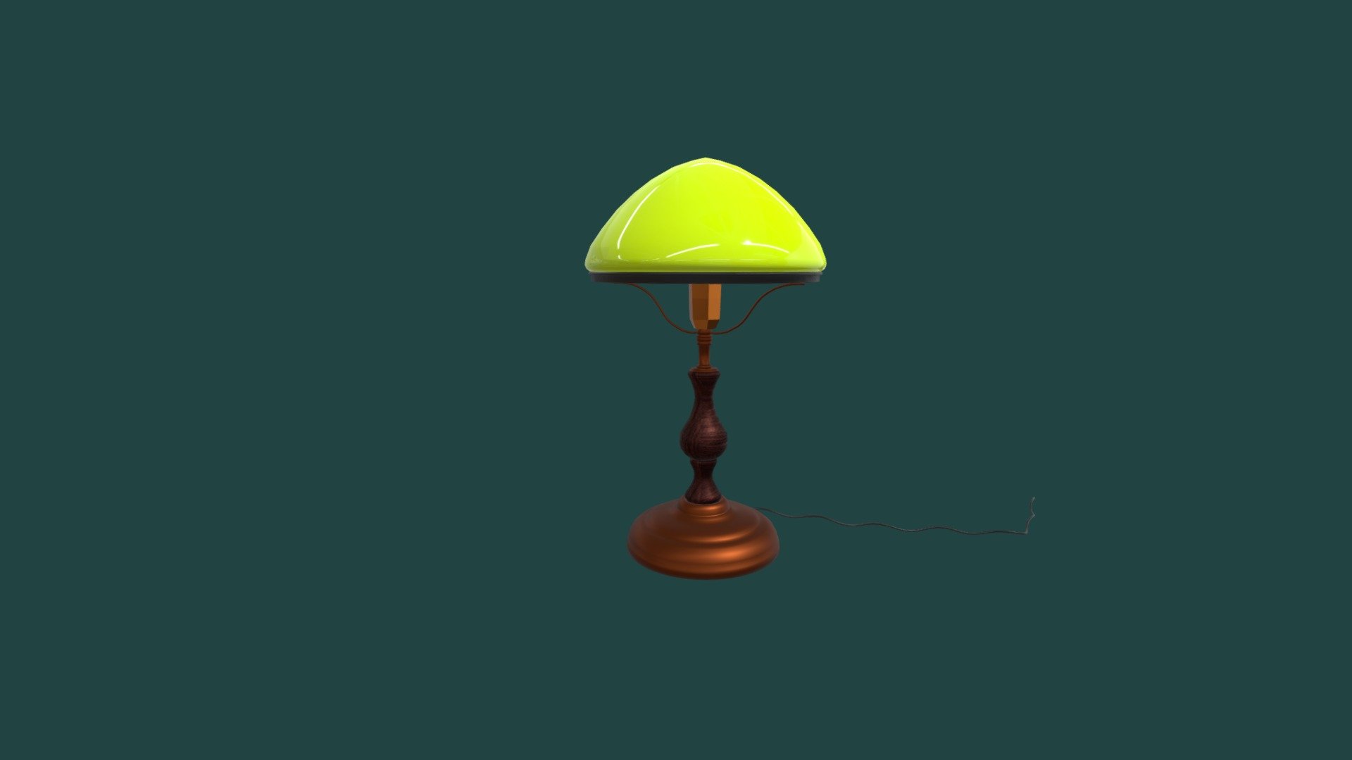The lamp is green