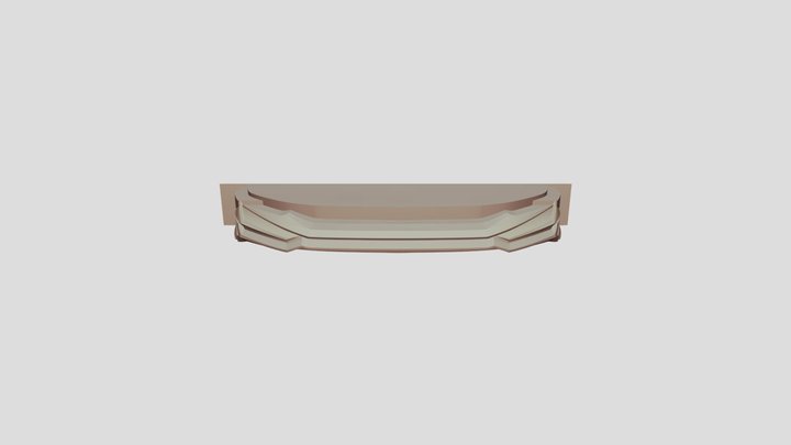 Mitsubishi Attrage 2020 front skirt custom 3D Model