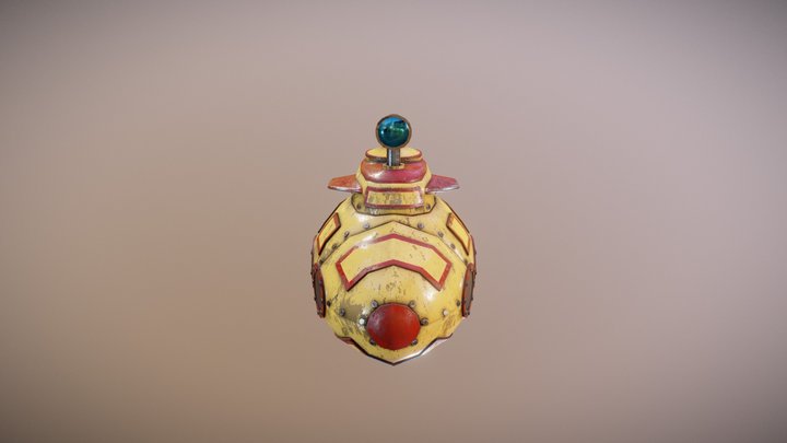Cartoon Submarine 3D Model