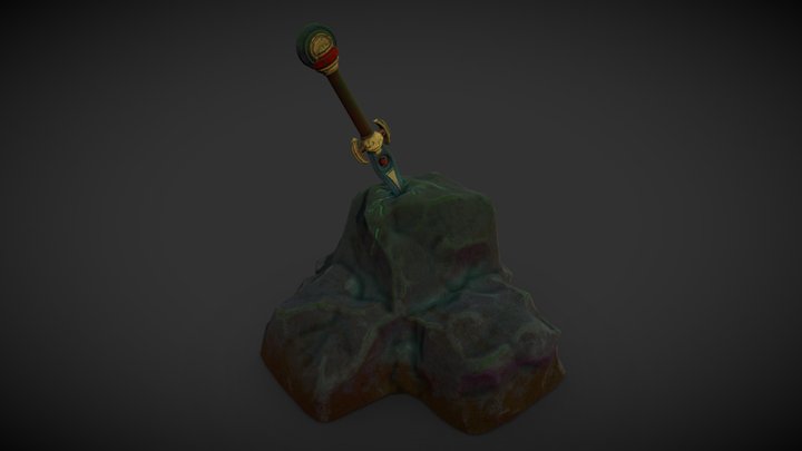 The Honours Project - The Sword in Stone 3D Model