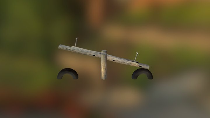 Gangorra texturizada (parque dos lagos) 3D Model